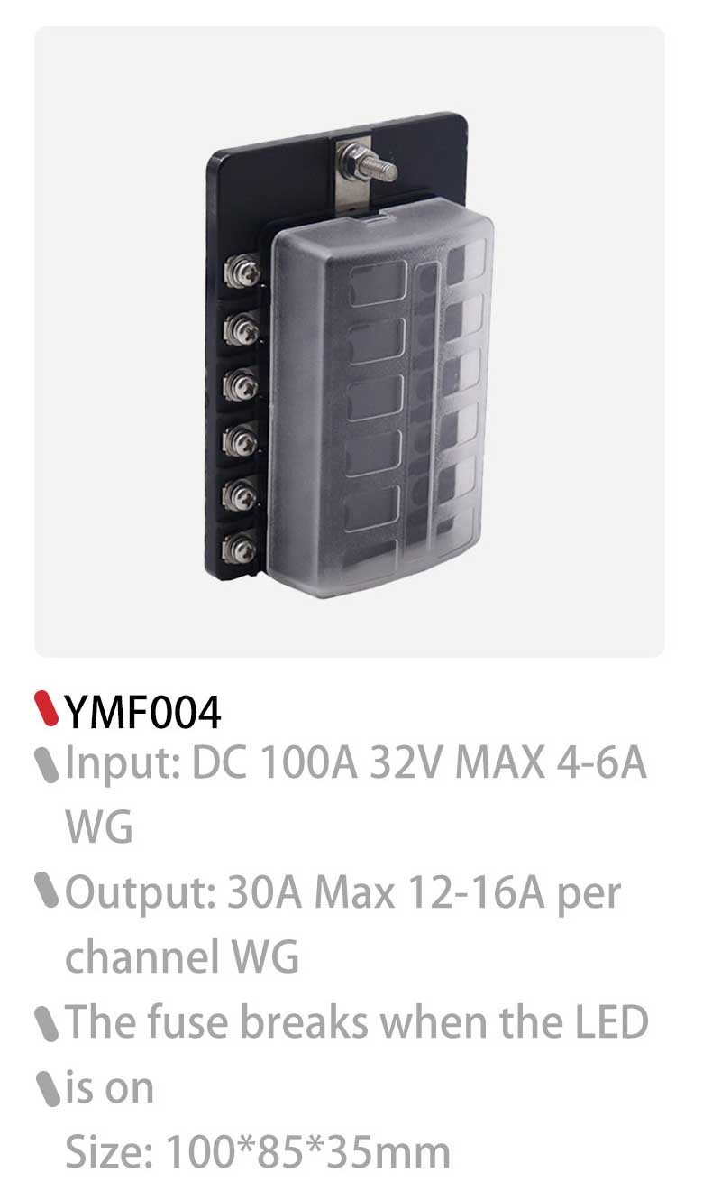 panel mount fuse holder, fuse electrical panel, 6 way fuse box