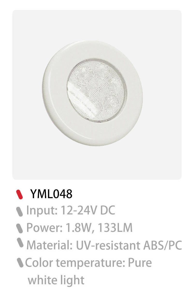 UV-resistant ABS rv interior lights, 12 volt caravan lights, caravan ceiling lights
