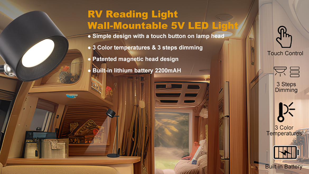 China motorhome interior lights, rv reading light, 12v led lights campervan Manufacturer