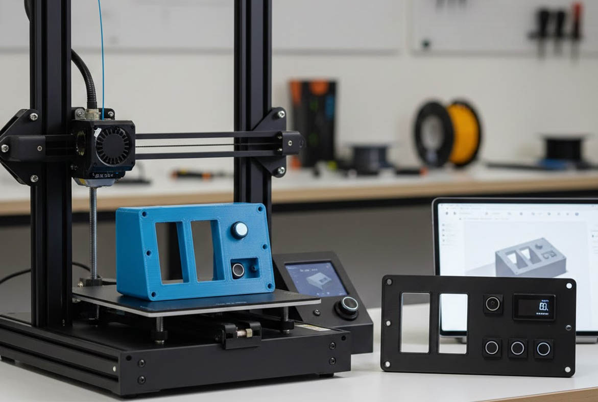 3D printed electronic housing prototype