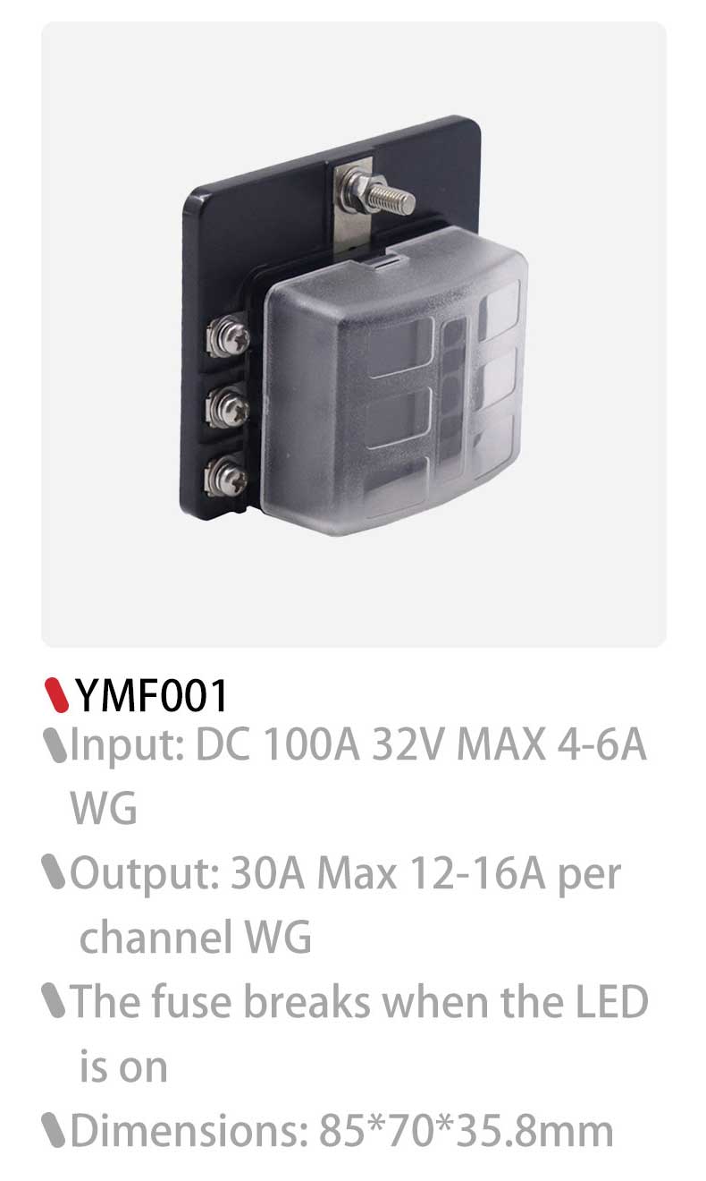 panel mount fuse holder, fuse electrical panel, 6 way fuse box
