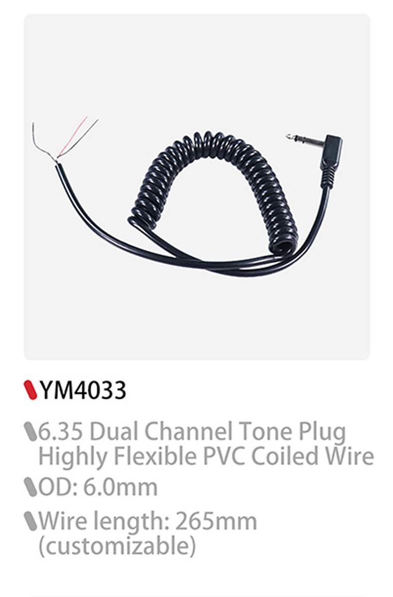customized coiled 3.5 mm cable, spiral audio cable, xlr extension cable Development