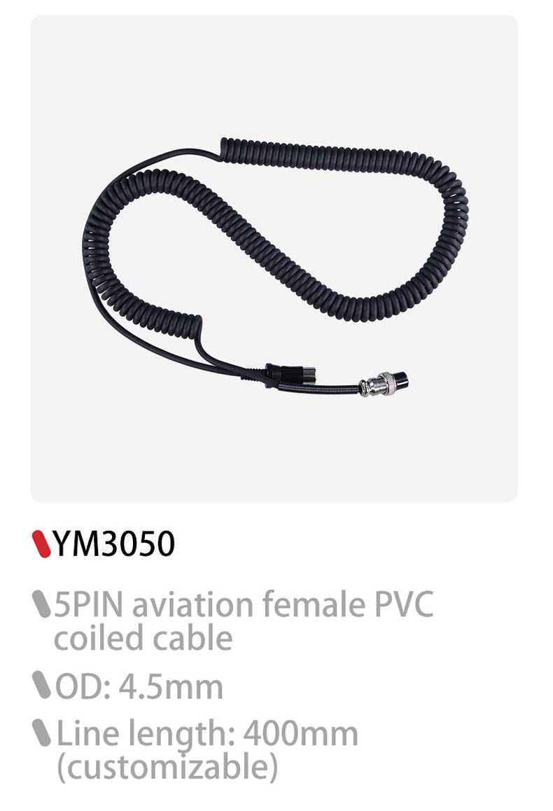 Durable coiled 3.5 mm cable, spiral audio cable, xlr extension cable For sale