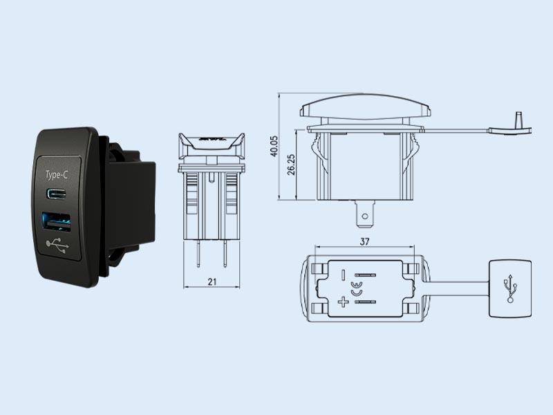 usb a to usb c car charger