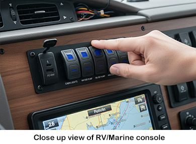 waterproof boat switch panel, custom rocker switch panel, switch panel for truck