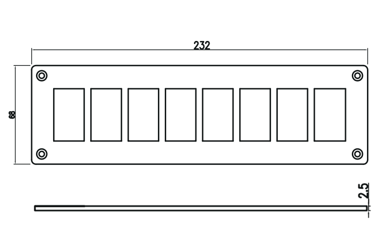 waterproof boat switch panel, custom rocker switch panel, switch panel for truck