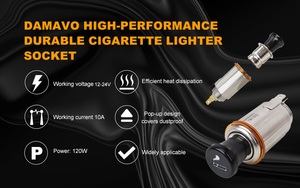 IATF 16949 12v cigarette lighter, 12v cigarette lighter adapter, car cigarette lighter socket adapter