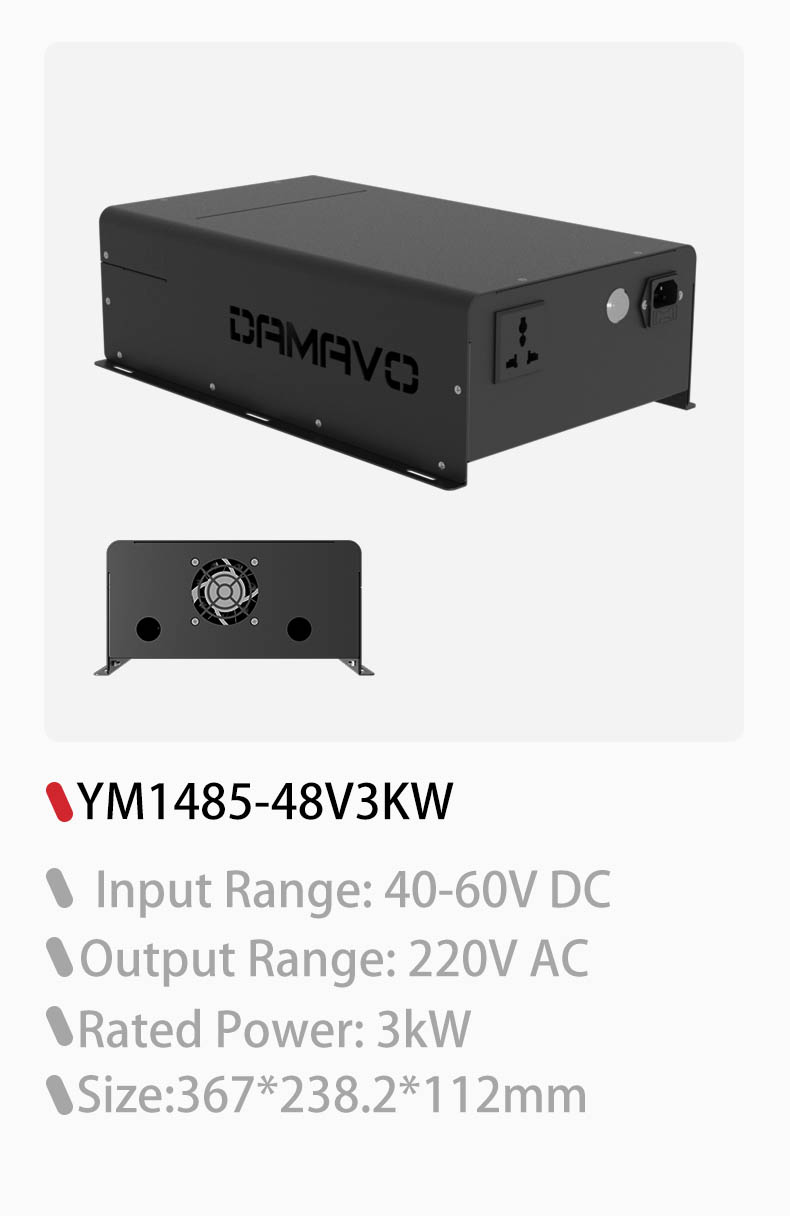 DAMAVO 48V 3000 Watt Pure Sine Wave Bidirectional Inverter