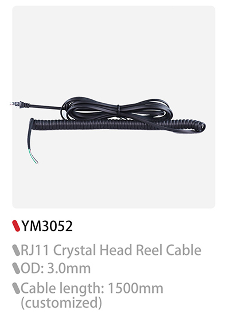 Durable coiled 3.5 mm cable, spiral audio cable, xlr extension cable For sale