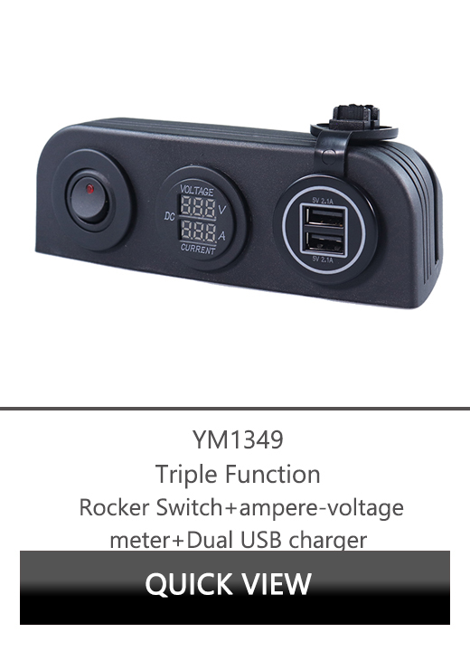 Adattatore per auto da 12 V a presa, caricabatterie di tipo c per auto, voltmetro da 12 V CC DAMAVO