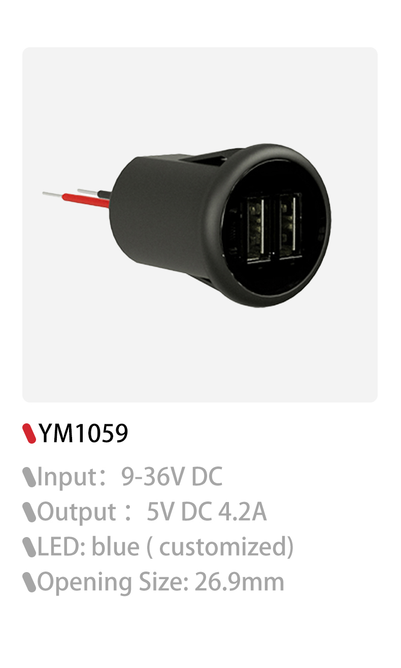 DAMAVO panel mount usb charger For sale