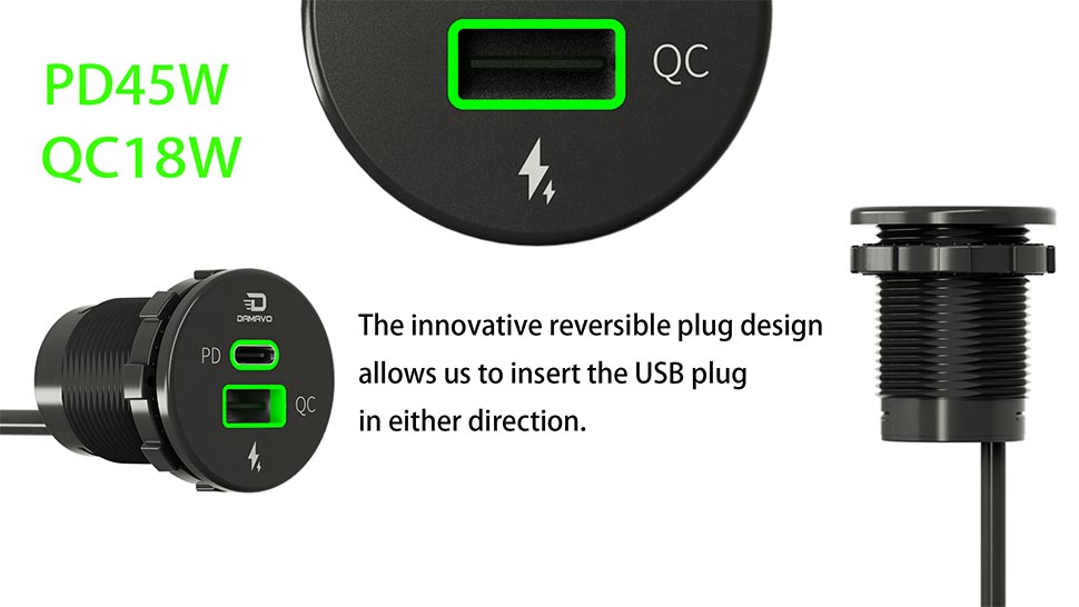 USB-C charger adapter ,PD fast charger ,Reversible USB charger
