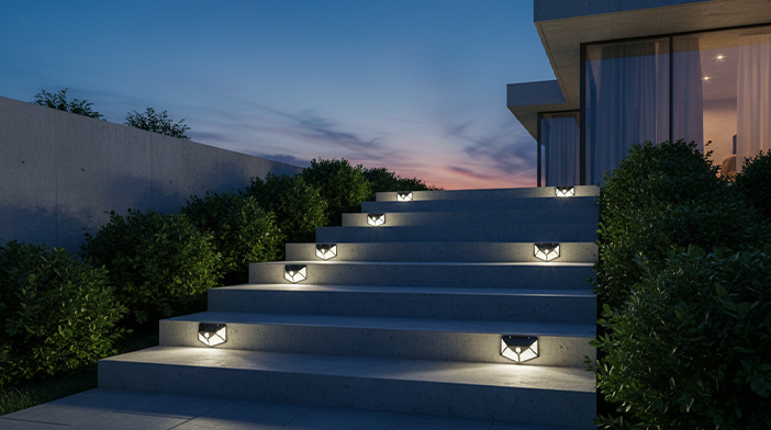 CE solar step lights outdoor,solar deck stair lights,waterproof outdoor stair lights for sale