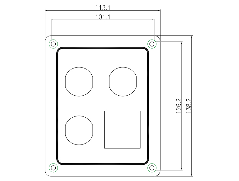 12v marine switch panel, 3 rocker switch panel, aluminium switch panel For sale