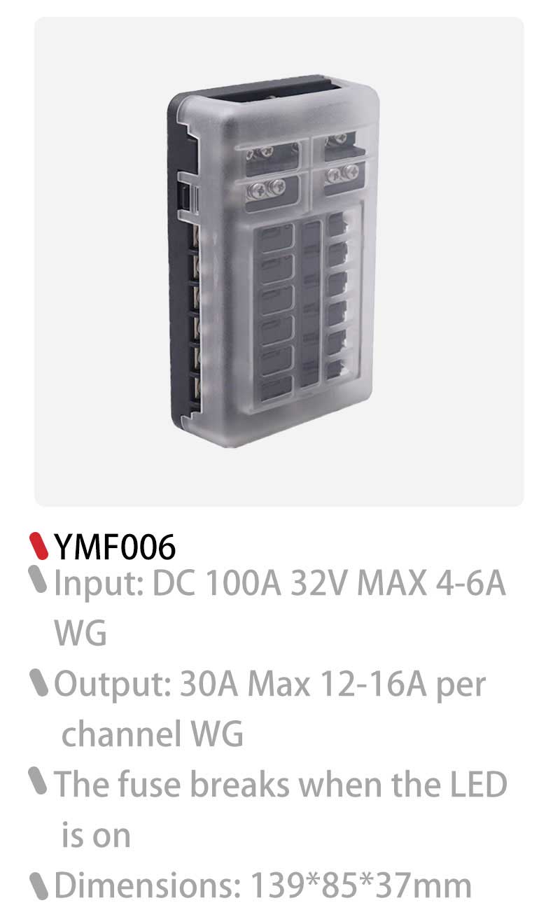 panel mount fuse holder, fuse electrical panel, 6 way fuse box