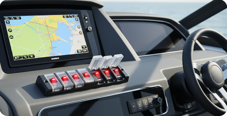 custominzed waterproof switch panel, custom rocker switch panel, waterproof marine switch panel Custom