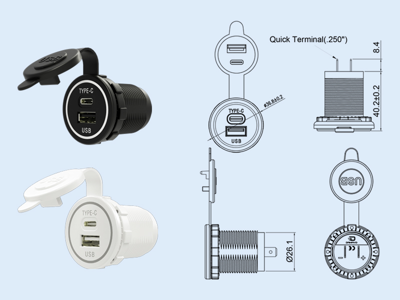 usb a to usb c car charger