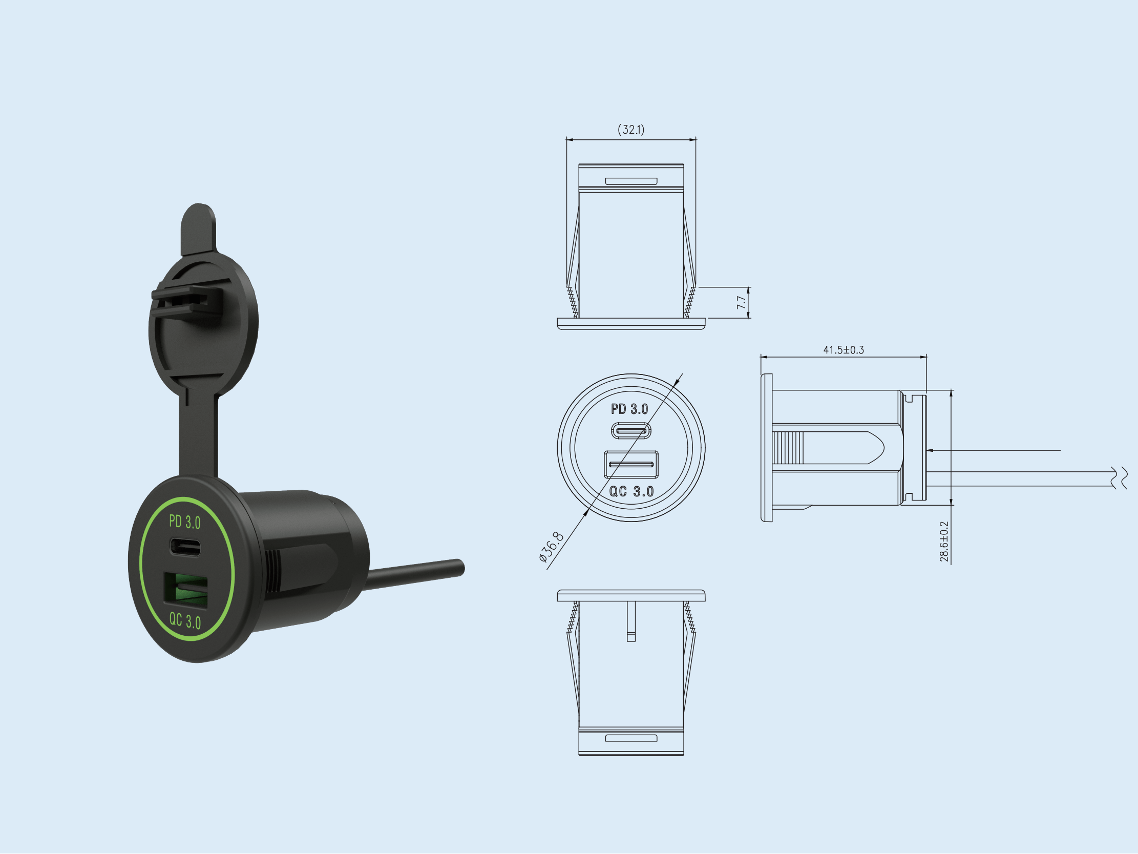 usb a to usb c car charger