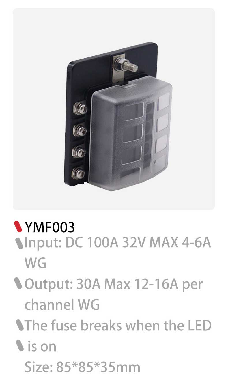 panel mount fuse holder, fuse electrical panel, 6 way fuse box