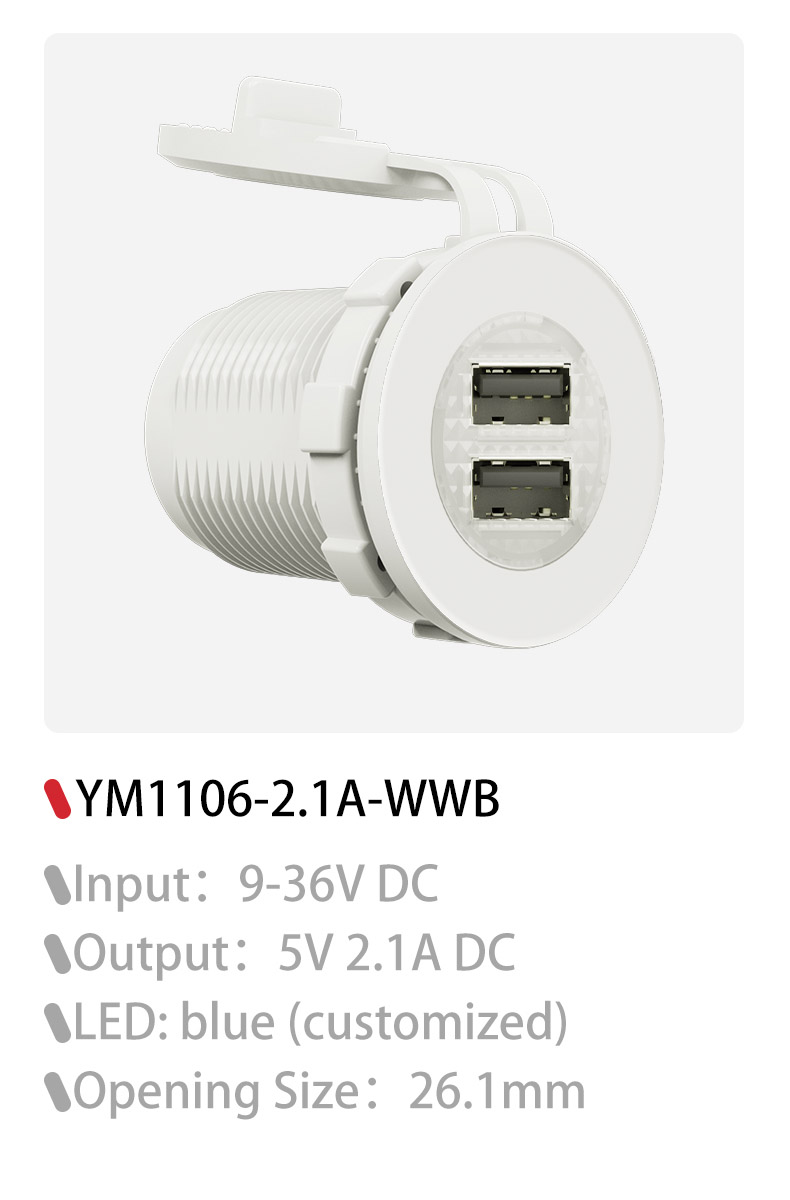 OEM 24v USB charger, 24v USB adapter, 24v USB socket