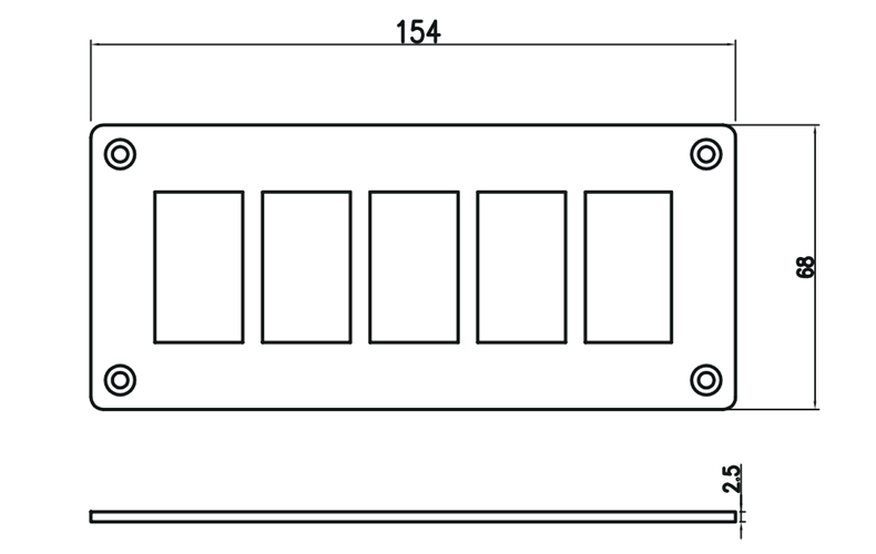 waterproof boat switch panel, custom rocker switch panel, switch panel for truck