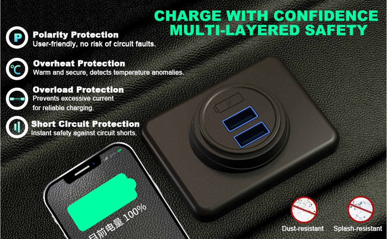 DAMAVO usb surface mount,usb charging ports,usb charging socket Factory