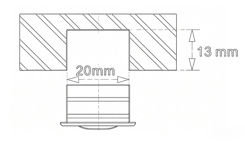 DAMAVO led under cabinet spotlights,led cabinet spotlight,small led cabinet spotlights Cutout dimensions