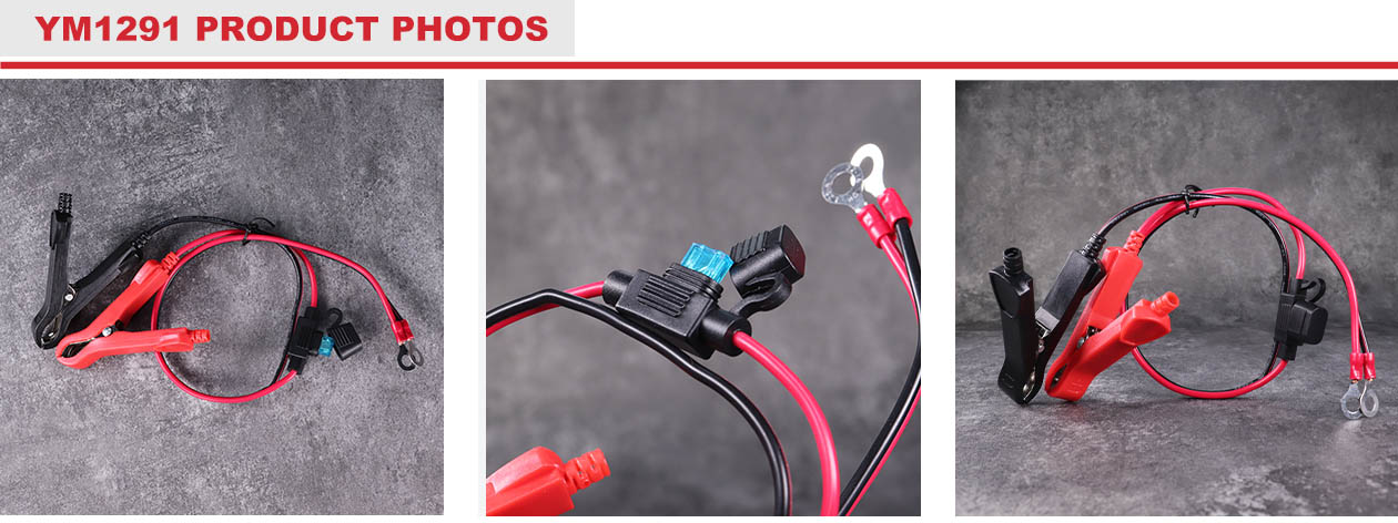 wire harness clamp, cigarette lighter socket to battery clips, car lighter plug