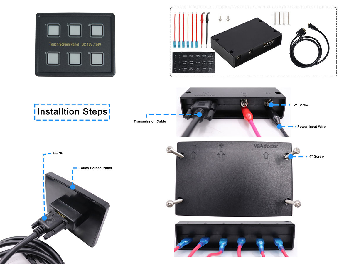 IATF16949 rv switch panel,touch pad switch panel,marine boat switch panel for sale