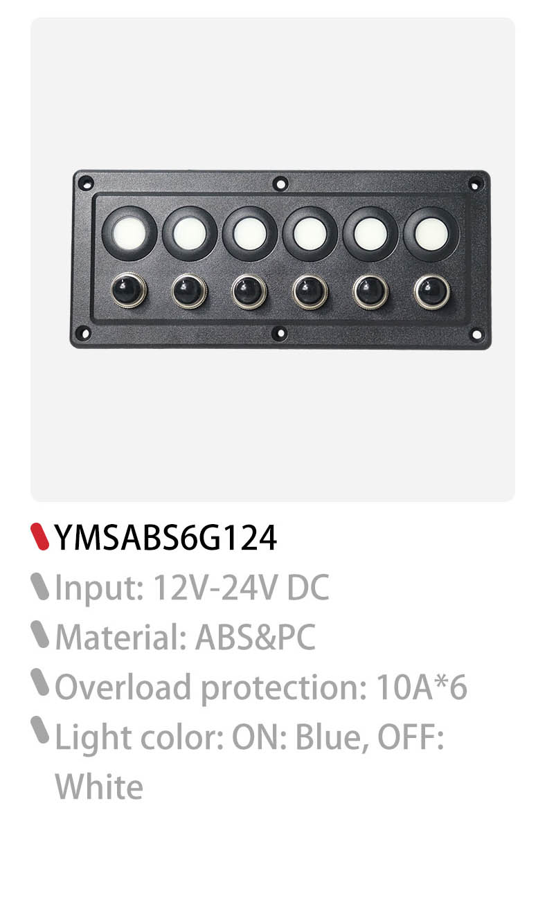 camper switch panel, touch switch panel, 24v switch panel