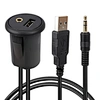 ปลั๊ก 12V USB AUX Flush Mount โดย DAMAVO สำหรับรถยนต์ รถบัส รถบ้าน เรือ