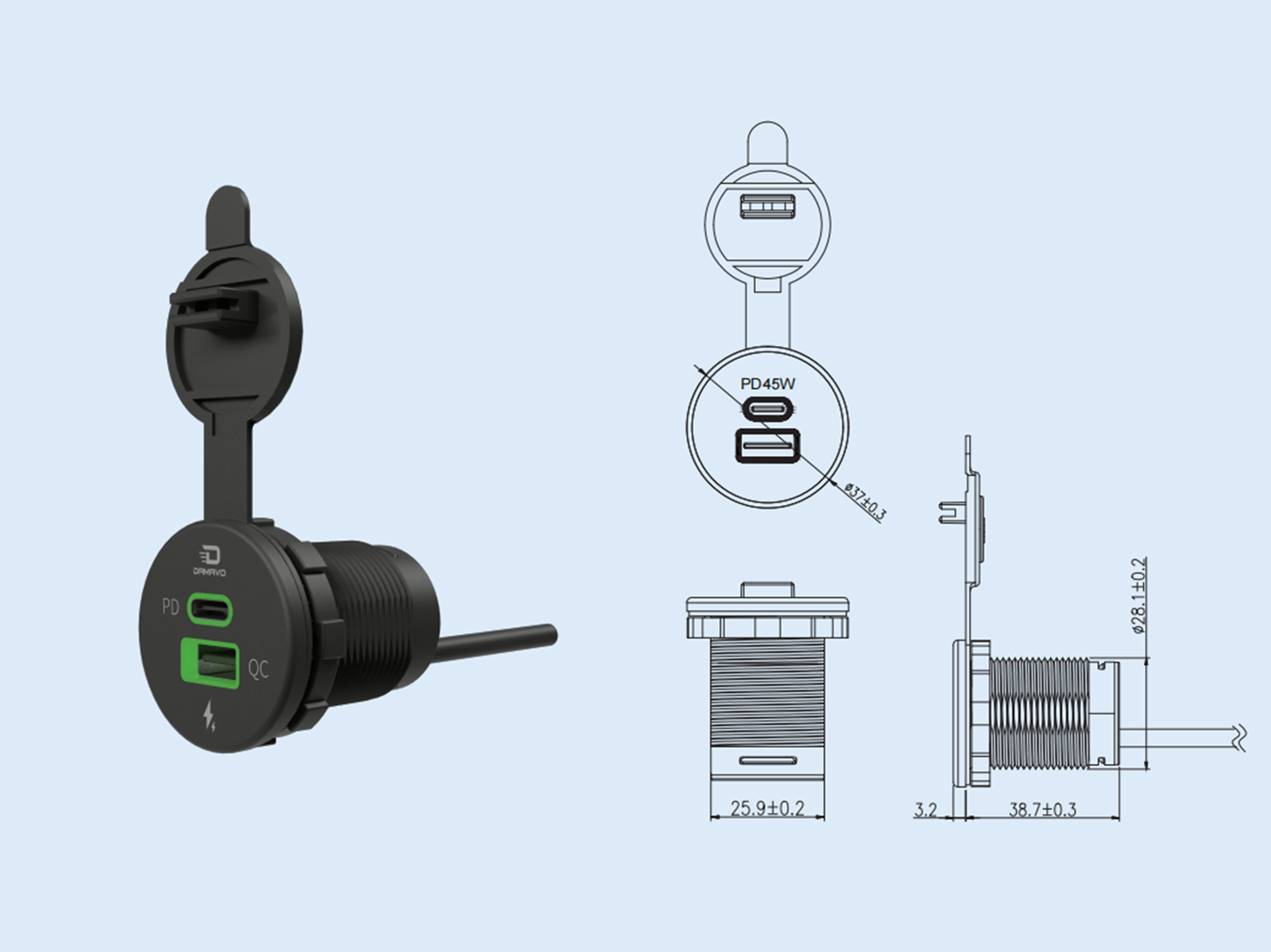 usb a to usb c car charger