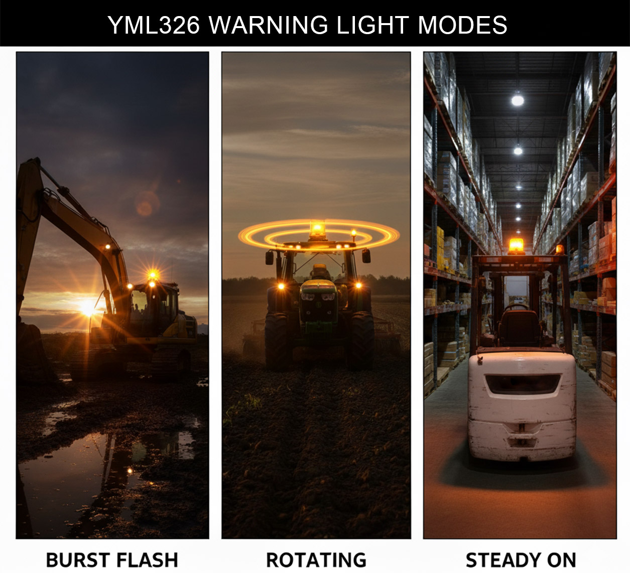 12V forklift safety warning lights, forklift led lights, forklift lights Supplier