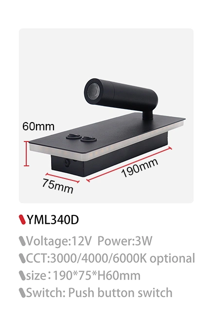 DAMAVO wall mounted reading light,LED wall mount reading light,12 volt wall reading light custom