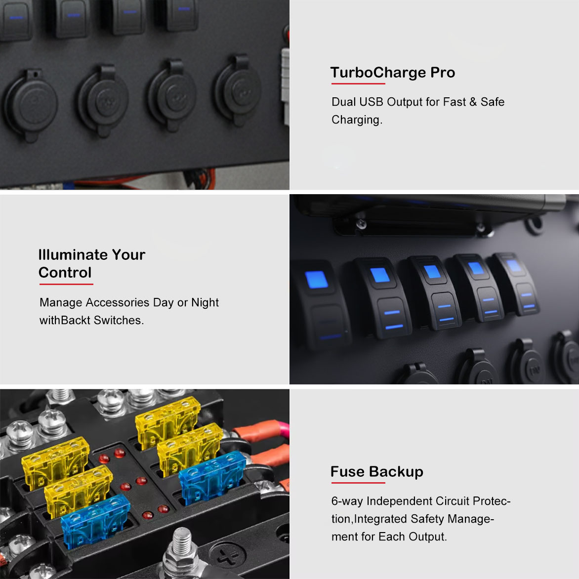 custominzed boat switch panel custom rocker switch panel switch panel for truck Manufacturer