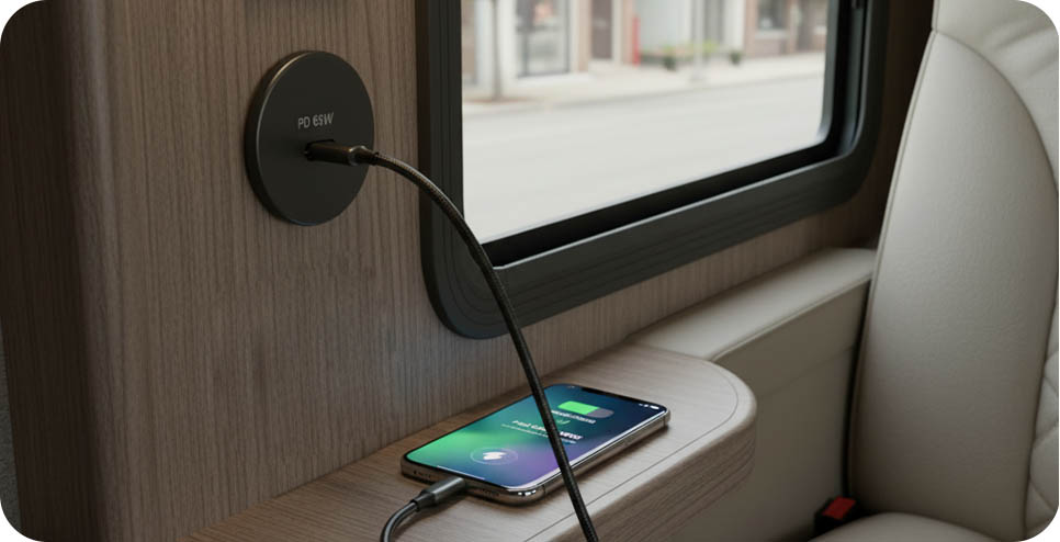 DAMAVO 12v 65w usb c charger usb c 12v socket 12v usb c pd