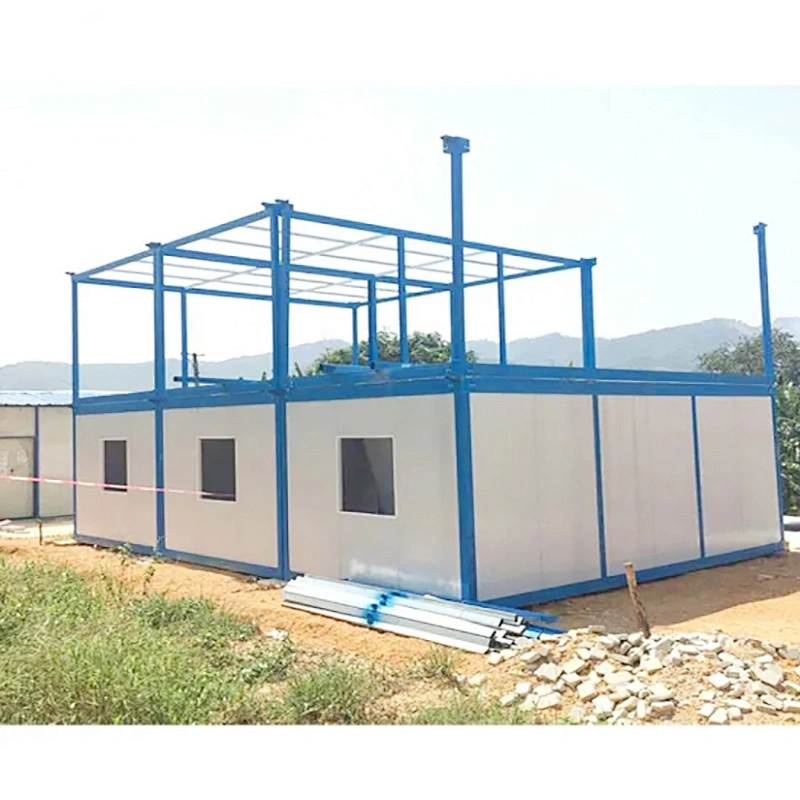 40FT ساندويتش لوحة فولاذية منزل المعيشة لموقع البناء