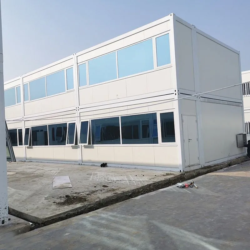 Instalación in situ de la casa prefabricada del envase de la oficina del paquete plano de GZXINCHENG China