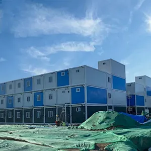 GZXINCHENG Instalación rápida Taller de oficina temporal Embalaje plano Casa prefabricada de contenedores con SGE, CE y ROHS