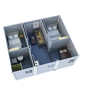 GZXINCHENG Chinese Cheap Restaurant Prefabricated Homes Capsule Hotel 2 Bedroom 1 Bathroom Prefabricated Container House