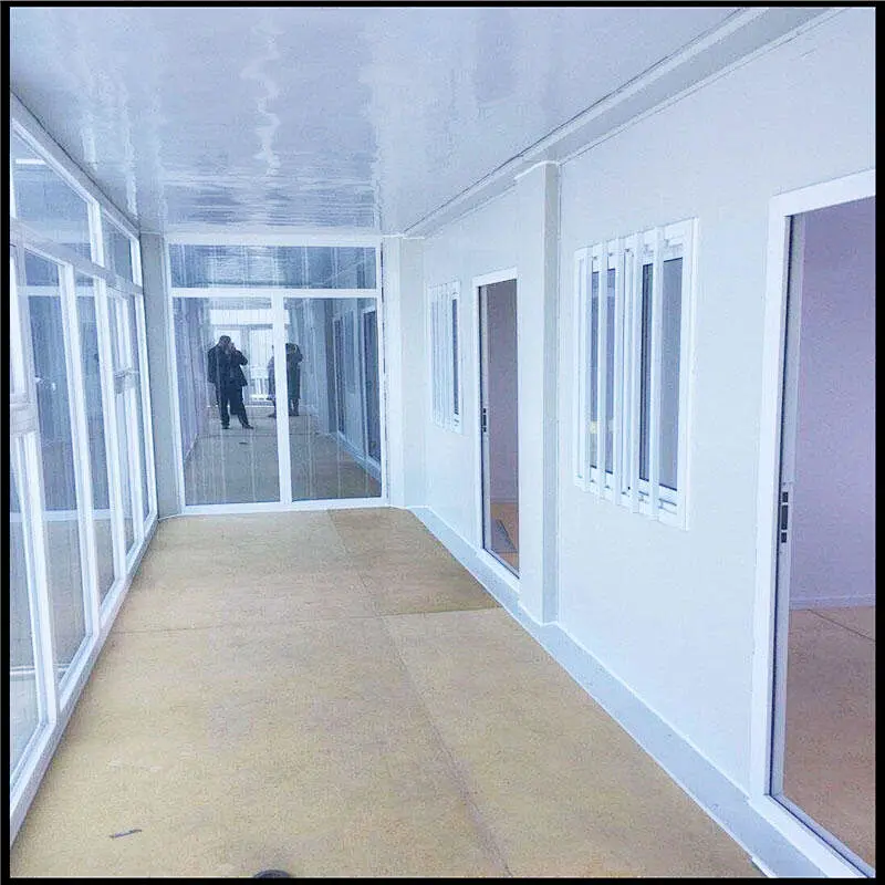 Casa de contenedores de paquete plano de sitio de construcción de acero ligero