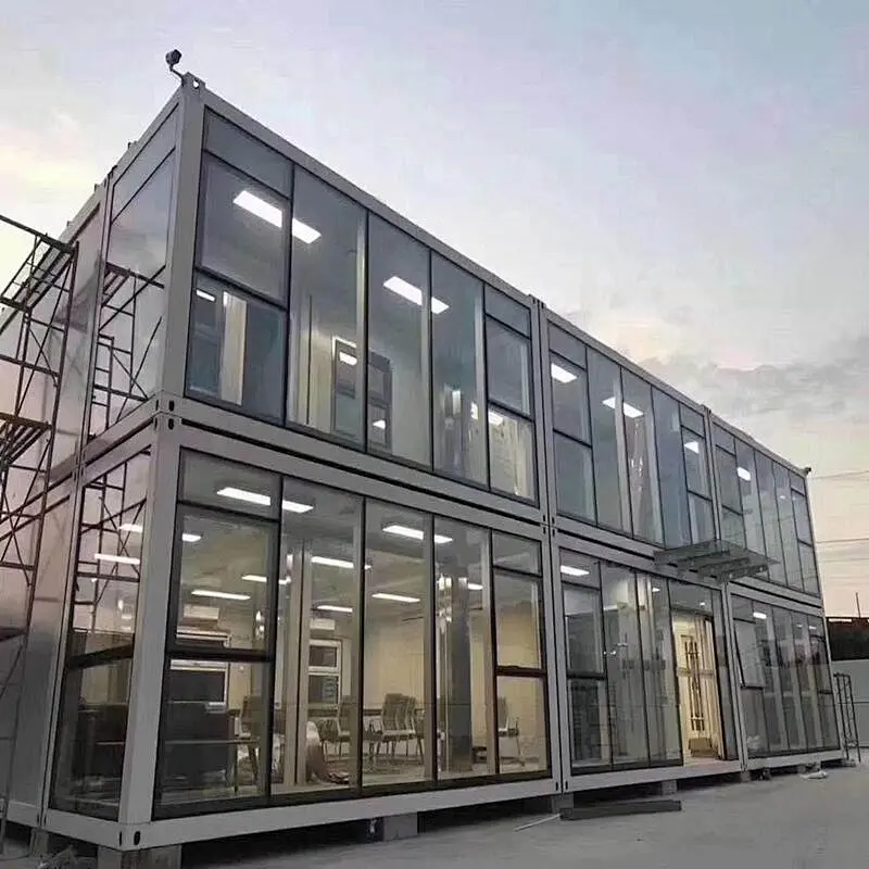 Casa contenedor de envío Cobertizos de almacenamiento Casa contenedor apilable al aire libre