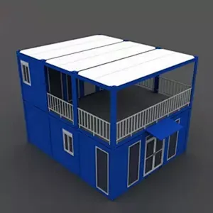 Estructura de acero de la casa prefabricada del edificio de oficinas del envase completamente amueblado del precio de China