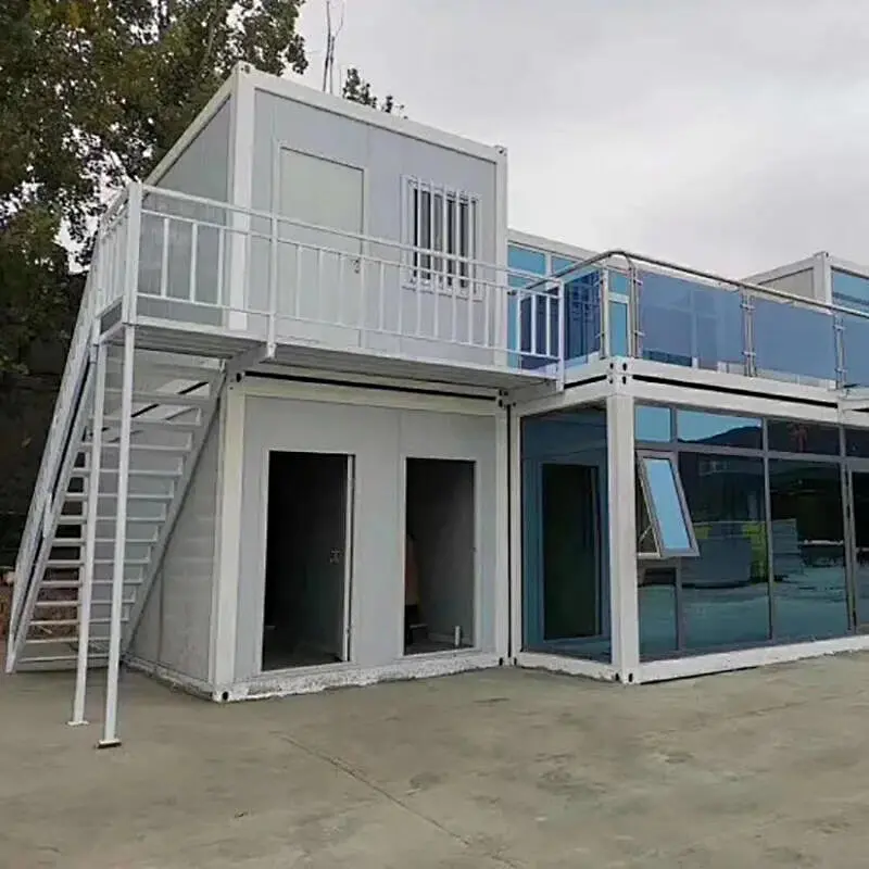 Casa contenedor modular de paquete plano prefabricada de 40 pies en venta