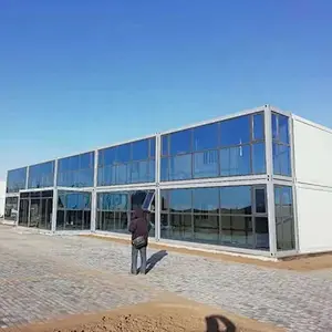 Casa contenedor modular de paquete plano prefabricada de 40 pies en venta