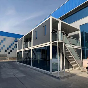 GZXINCHENG Instalación rápida Taller de oficina temporal Embalaje plano Casa prefabricada de contenedores con SGE, CE y ROHS