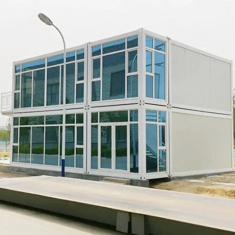 Casa contenedor de edificio prefabricado de paquete plano