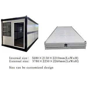 Casa prefabricada de construcción rápida, contenedor plegable modular, campo de trabajo