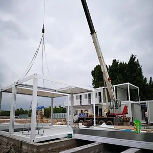 Casa contenedor de envío Cobertizos de almacenamiento Casa contenedor apilable al aire libre
