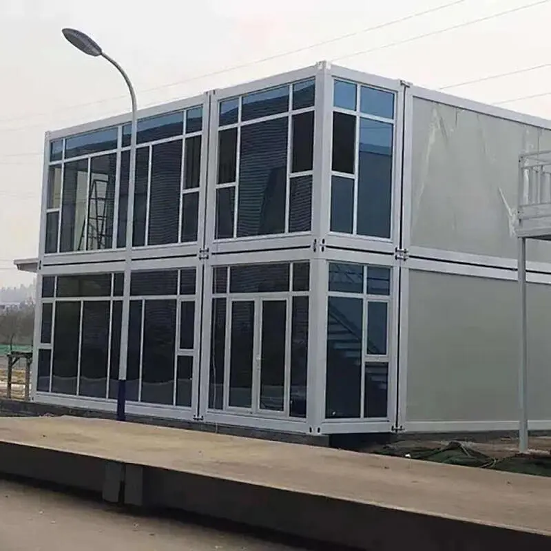 Casa contenedor modular de paquete plano prefabricada de 40 pies en venta